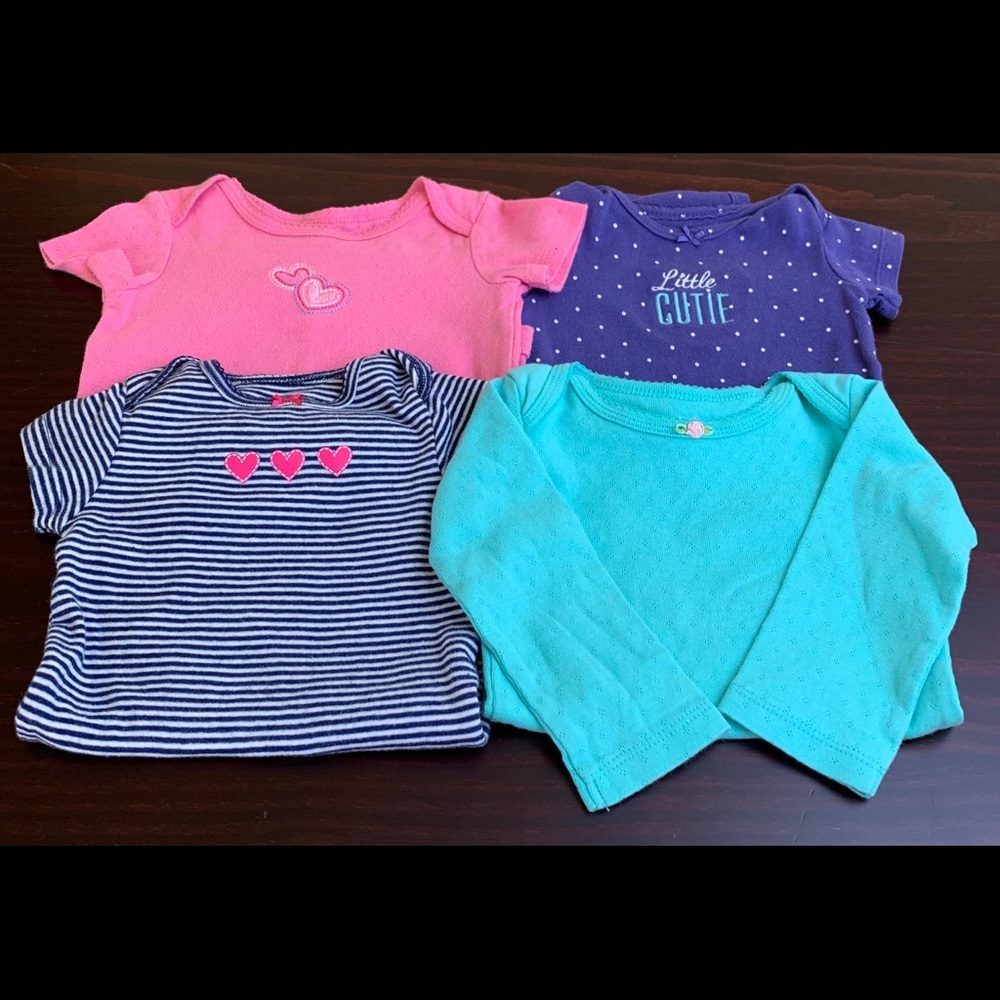Koala Kids Carter's Baby Girl One Piece Bodysuits Bundle Size 9 Months